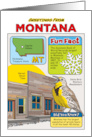 Greetings From Montana Symbols Fun Facts Nickname and Capitol Blank Inside card