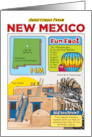 Greetings From New Mexico Symbols Fun Facts Nickname and Capitol Blank Inside card