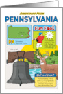 Greetings From Pennsylvania Fun Facts Nickname Symbol Blank Inside card