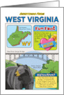 Greetings From West Virginia Symbols Fun Facts Nickname and Capitol Blank Inside card