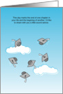 Graduation Caps in the Air Humorous Graduation card