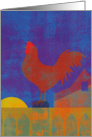 Rooster on Fence at Sunrise Thinking of You card