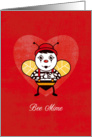 Cute Bee Mime Character Humorous Valentine’s Day card