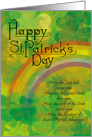 St. Patrick’s Day Poem with Clovers and Rainbow card