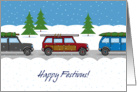 Humorous Festivus Pole Shopping card