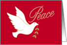 Merry Christmas, Peace Dove with Olive Branch card