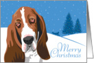 Christmas, Basset Hound, From Our Pack to Yours card