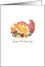 Happy Thanksgiving Cornucopia Artwork card