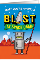 Thinking of You Space Camp Robot card