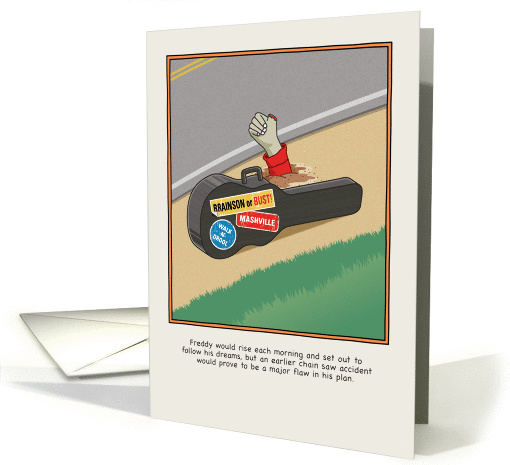 Funny Thumbless Zombie Hitchhiking, Halloween card (1306460)