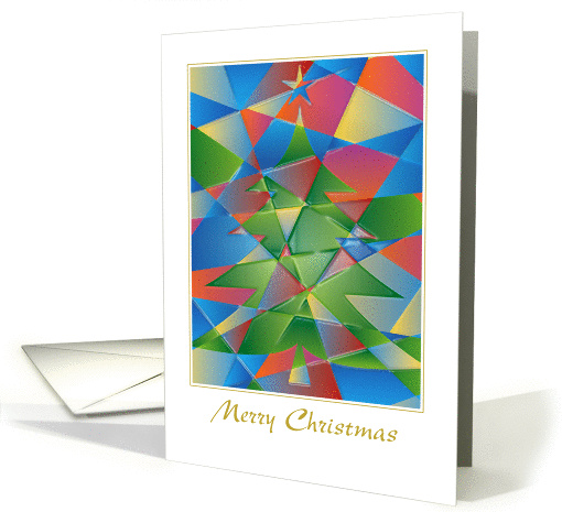 Tree with Star Glass Mosaic, Merry Christmas card (1315760)