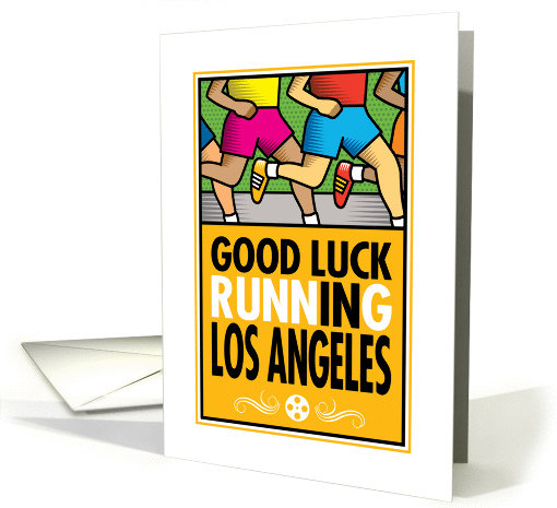 Good Luck Running In Los Angles card (1369760)
