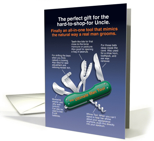 Ultimate Man Tool, Funny Birthday for Uncle card (1396960)