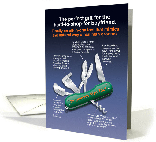 Ultimate Man Tool, Funny Birthday for Boyfriend card (1398048)