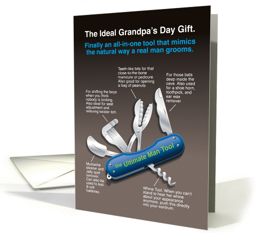 Ultimate Man Tool, Funny Grandparents Day for Grandpa card (1398058)