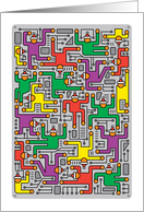 Computer Circuit Board, Happy Holidays from Tech Support card