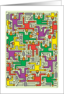 Computer Circuit Board, Happy Birthday Geek card