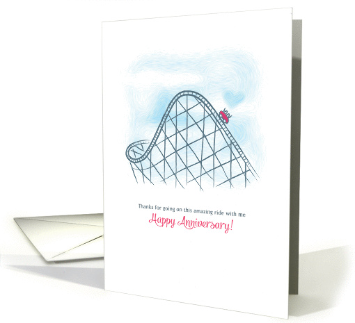 Roller Coaster Wedding Anniversary card (1409446)