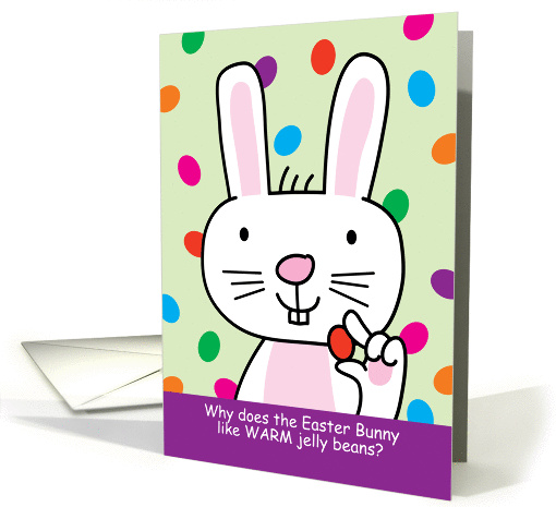 Funny Easter Bunny Jelly Bean Joke card (1413842)