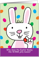 Funny Easter Bunny Jelly Bean Joke card