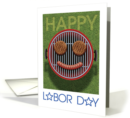 Happy Labor Day Smiling Grill card (1445722)