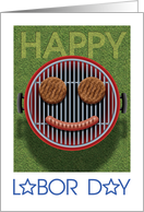 Happy Labor Day Smiling Grill card