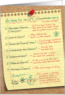 Politically Correct Christmas Card Lampoon card