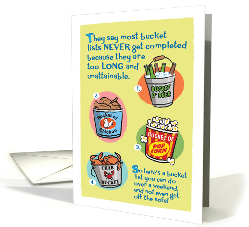 Funny Birthday Bucket List card (1474426)