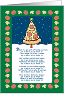 Funny Pizza Tree Christmas Parody Song card