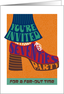 70s Style Party Invitation card