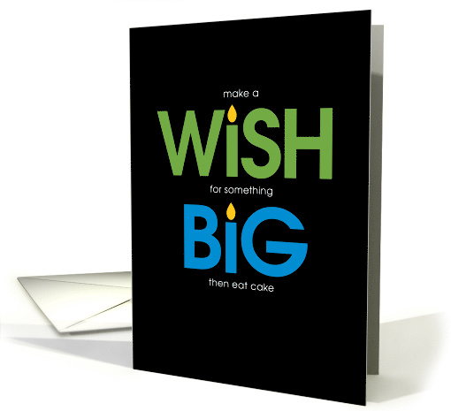 Happy Birthday, Wish Big, Eat Cake card (1477856)