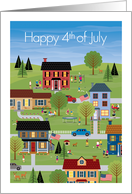 Happy 4th of July, Neighborhood Scene card