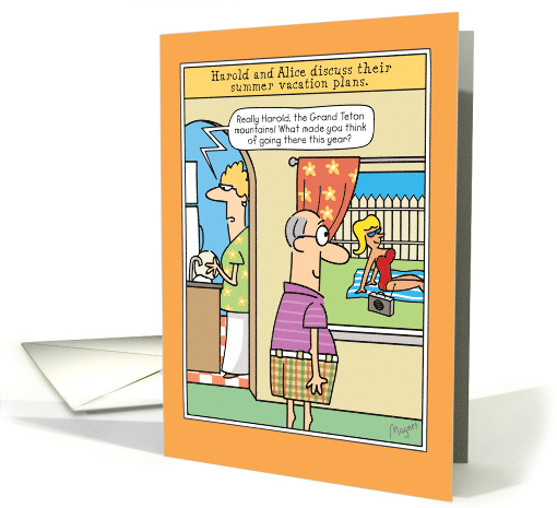 Funny Birthday, Grand Teton Mountains Joke card (1480952)