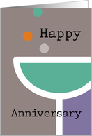 Happy Anniversary Champagne Glass card