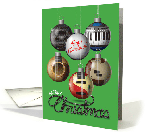 Merry Christmas, Cleveland, Rock and Roll Ornaments card (1484930)