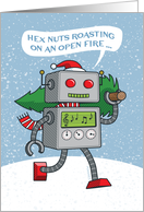 Singing Robot with Christmas Tree card