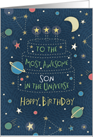 Happy Birthday Most Awesome Son in the Universe card