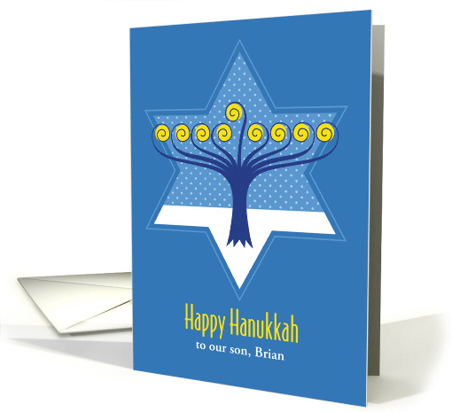 Hanukkah Menorah, Star of David, for Son, Customize... (1504218)