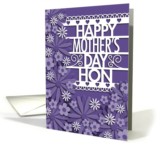 Faux Cut Paper Flowers, Mother's Day for Hon card (1508968)