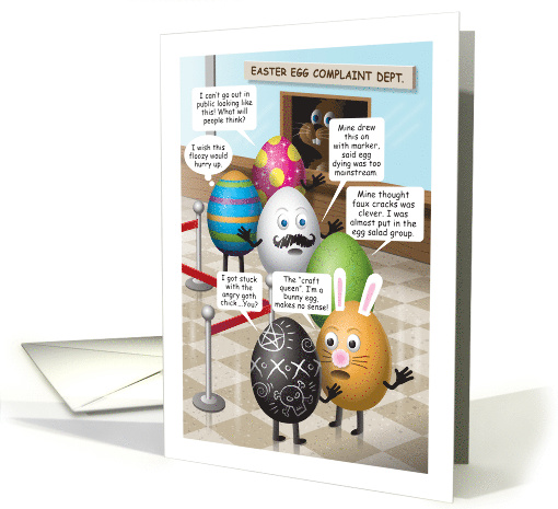 Funny Easter Egg Complaint Department card (1514184)