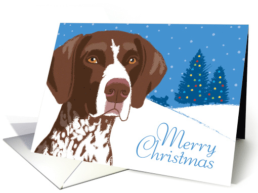 Merry Christmas, German Shorthaired Pointer card (1550870)