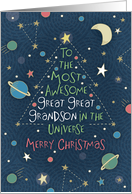 Most Awesome Great Great Grandson in the Universe, Merry Christmas card