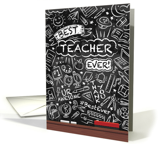 Teacher Appreciation Day Chalkboard, School icons, Best... (1551738)