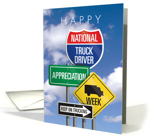 National Truck Driver Appreciation Week Various Road Sign card