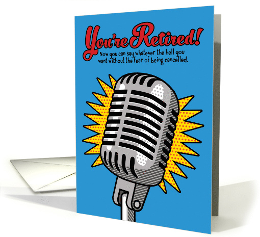 Humorous Radio Announcer Retirement Congratulations card (1596488)