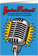 Humorous Radio Announcer Retirement Congratulations card