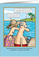 Funny Birthday Calculator Smart Phone Joke card