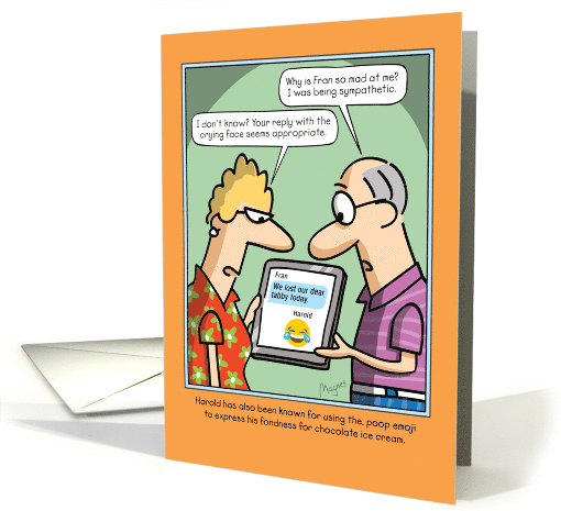 Funny Birthday Text Message Emoji Joke card (1630038)