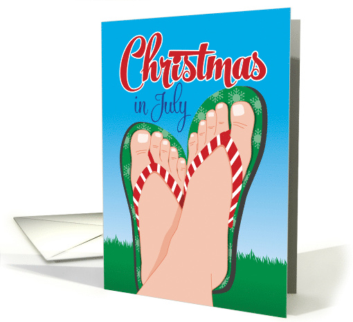 Christmas in July Flip Flops card (1631044)