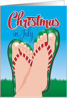 Christmas in July Flip Flops card